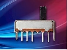 C&K Components has added an economy version to its SS series of miniature slide switches. The SS-14D0839-VG 5 PA comes in a single-pole, four-throw configuration and a compact 14.6 mm x 4.3 mm size. Image source: C&K Components.