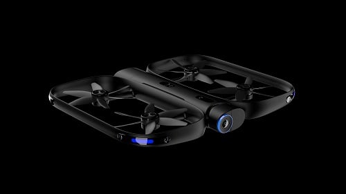 The R1 selfie drone can capture images and photos while floating above the subject it follows. Source: Skydio