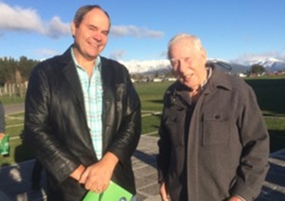 Figure 4: Christo Liebenberg, left, and Dr. Jeff Eerkens, developer of a uranium enrichment method called Condensation Repression Isotope Selective Laser Activation, or CRISLA for short. Source: Christo Liebenberg/LIS Technologies Inc.