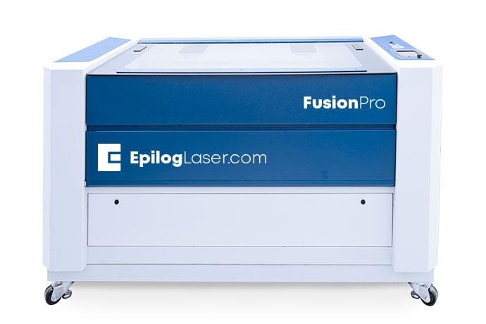 Figure 3: The Epilog Fusion Pro is available as a dual-source system with a 50, 60, 80 or 120 W CO2 laser, or 30 or 50 W fiber laser, high engraving speeds up to 165 in per second and a large work area up to 40 in x 28 in. Source: Epilog Laser