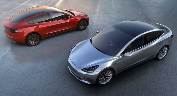 The Model 3 from Tesla is just one of many new vehicles Tesla is planning to use to expand the adoption of electrified automobiles. Source: Tesla  