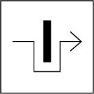 Figure 3: Symbol for a two-function fail safe locking solenoid. Source: Altech Corp.