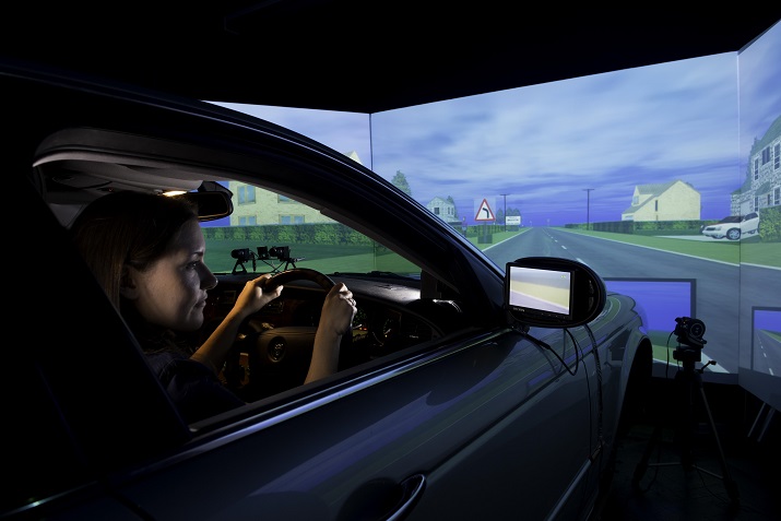 The Southampton University Driving Simulator was used to study the time it took regain control from an autonomous driving system. Source: University of Southampton 