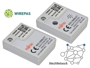 The Wirepas Mesh units and mesh-sensor units. Source: Fujitsu