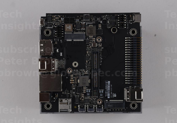 The secondary board inside the Nvidia Jetson AGX Orin Developer Kit. Source: TechInsights