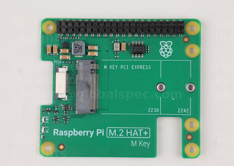 The secondary board inside the Raspberry Pi 5 8 GB AI Kit. Source: TechInsights 