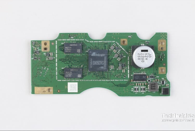The main board electronic components of the Google Nest Hub. Source: TechInsights