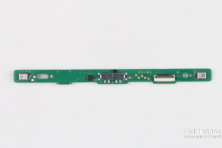 The sensor board and components of the Google Nest Hub. Source: TechInsights