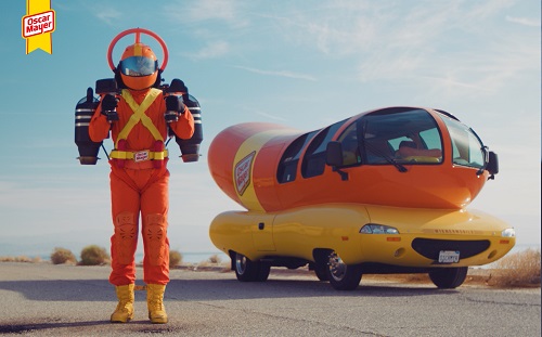 The jet pack comes equipped with hot dog carrying cases to deliver food. Source: Oscar Mayer