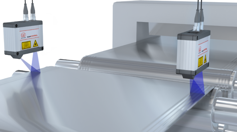 Figure 6: Laser profile sensors measure the curvature of the film edge. Source: Micro-Epsilon
