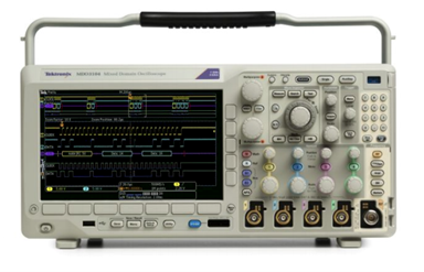 Digital oscilloscopes from the Tektronix MD0300 series are being used to study the current and voltage characteristics of wide-bandgap semiconductors. Source: Tektronix Inc. 
