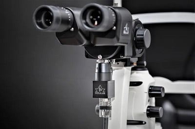 OCULUS ImageCam 3 with IDS industrial camera -- adaptable to almost all slit lamps. Source: IDS Imaging Development Systems GmbH