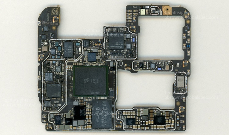 The main board found on the Motorola Signature smartphone. Source: TechInsights.