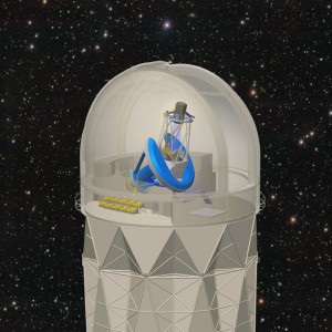 DESI will be mounted on the Mayall Telescope at Kitt Peak National Observatory. Source: R. Lafever and J. Moustakas, DESI Collaboration
