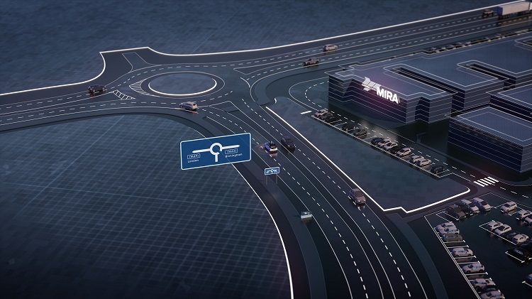 An artist rendering of the on-site network of campus roads at the Horiba Mira self-driving technology center in the U.K. Source: Horiba Mira