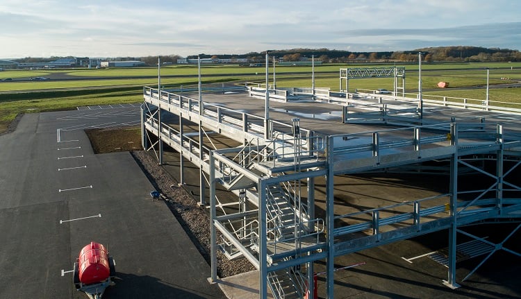 The smart parking testing garage under construction that will test technologies to enable cars to park themselves. Source: Horiba Mira
