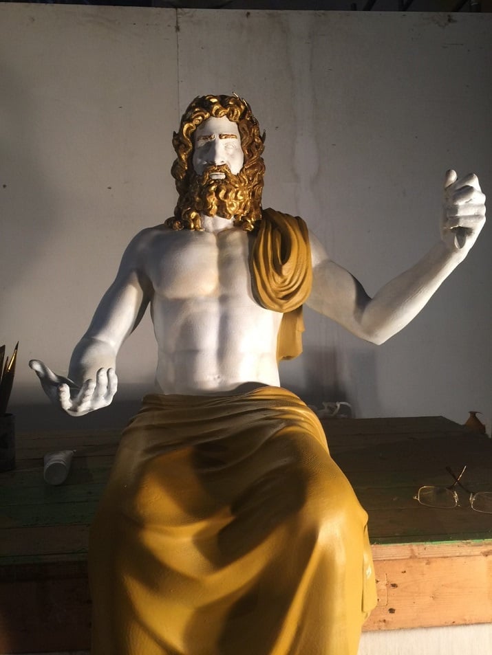 The 6 foot tall replica was made with Stratasys’ 900mc Production 3-D printer using thermoplastics. Source: Stratasys    