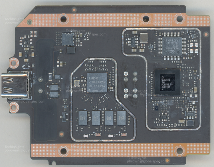 The remote control main board that is found inside the DJI Mini 5 Pro drone. Source: TechInsights