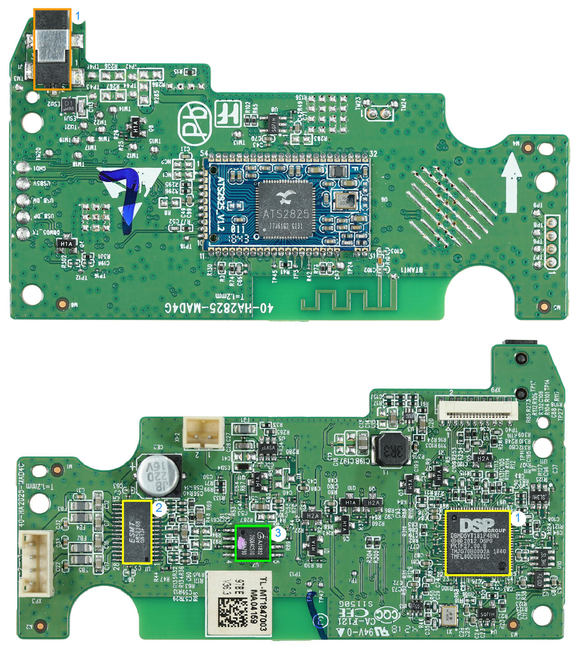 Lenovo Smart Dock interface PCB (top and bottom). Source: IHS Markit