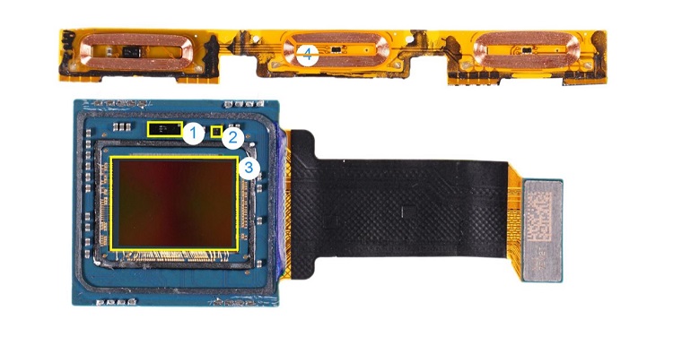 The primary camera module and components inside the Xiaomi Mi 10 Pro 5G phone. Source: Omdia 