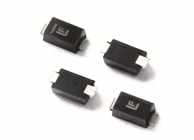 Figure 4. TVS diodes, like the Littelfuse SMF Surface Mount Series, are specifically designed to protect sensitive electronics from voltage transients induced by electrostatic discharge (ESD), lightning and other transient voltage events. Source: Littelfuse.