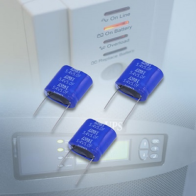 The SCC Series of supercapacitors and SCM series supercapacitor modules. Source: AVX