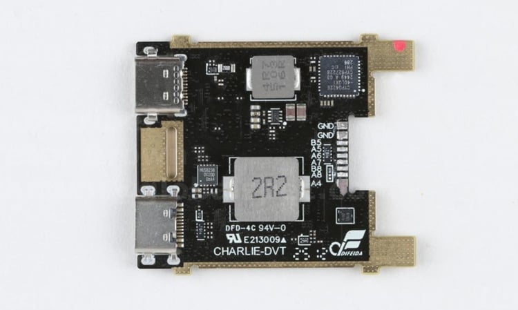 The hub board that is found inside the XREAL ONE Pro AR smart glasses. Source: TechInsights