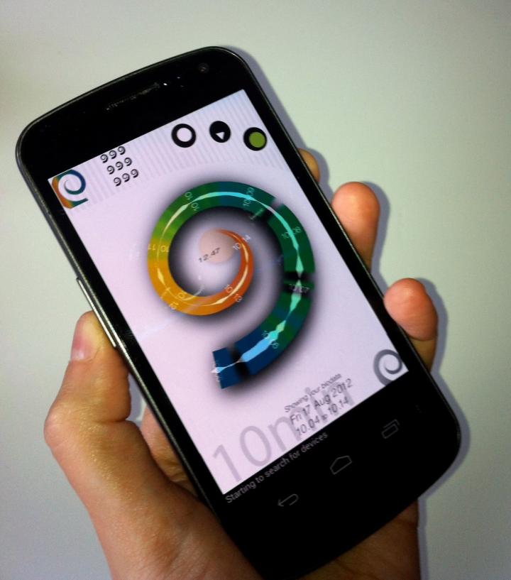 An image of skin conductance data visualization from the Affective Health app prototype. Source: Anna Stahl of RISE
