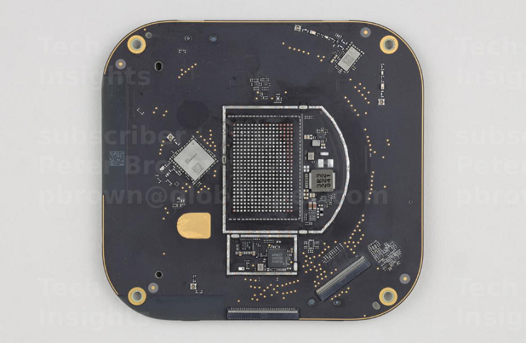 The main board found inside the Apple HomePod second generation smart home hub. Source: TechInsights 