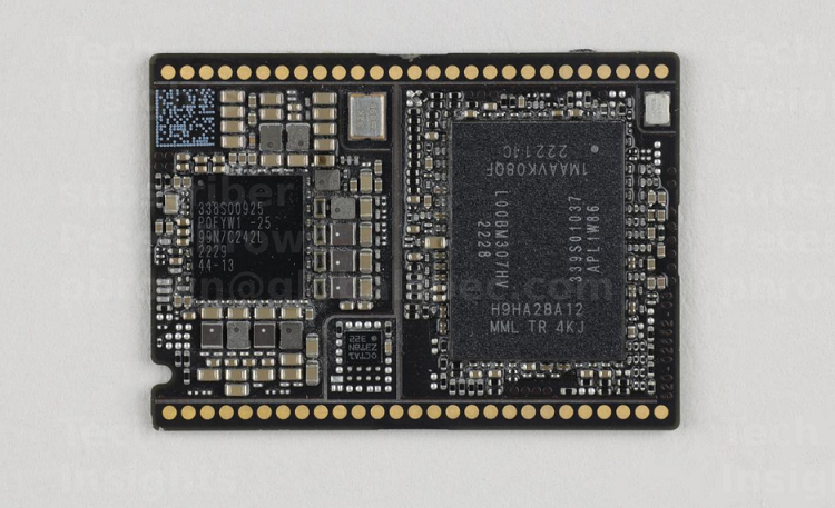 The processor board of the Apple HomePod 2nd Gen contains the main brains of the smart home hub. Source: TechInsights