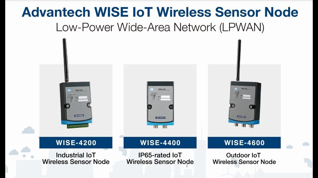 Figure 1. The WISE-4000 wireless sensor node (WSN) series leverages low-power wide-area network (LPWAN) technology. Source: Advantech