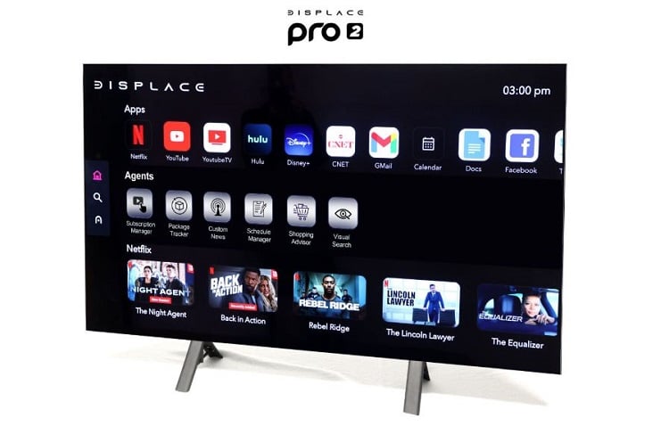 Displace will unveil its true wireless 4K OLD TV that is billed as the first AI-native TV on the market. Source: Displace 