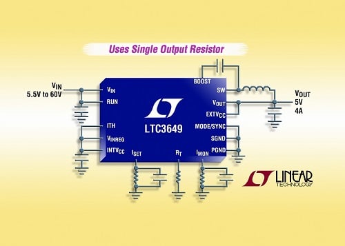 Linear Technology’s 3649 synchronous buck regulator (Source: Linear Technology).