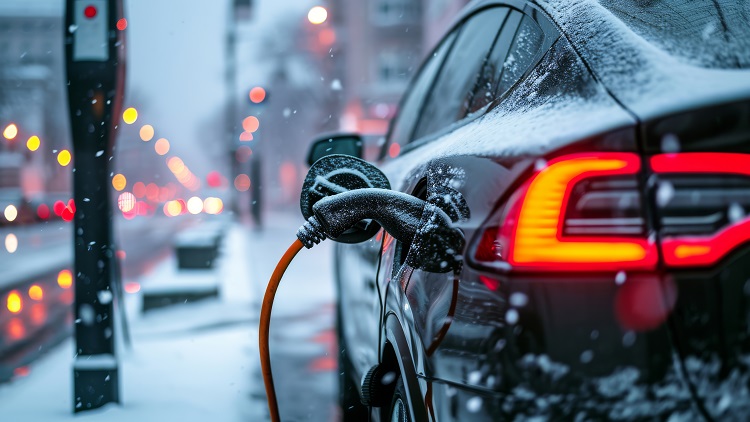 Severe cold can slow the chemical reactions required to generate energy, causing the electrolytes to thicken within the battery cells and decreasing both capacity and discharge rate in EVs. Source: Tricky Shark/Adobe Stock 
