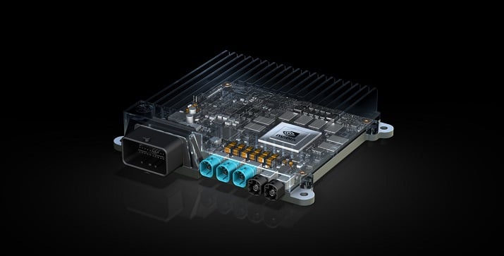  A rendering of the Bosch self-driving AI car computer under development with Nvidia. Source: Nvidia  