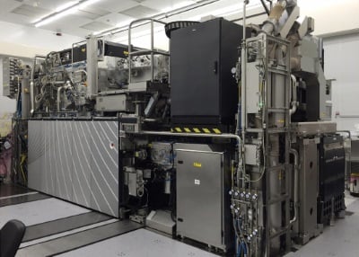 3350B EUV lithography system being prepared for shipping in mid-2015 with high-power laser and in-situ collector cleaning. Source: ASML.