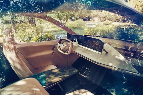 The interior of the slated 2021 Vision iNext vehicle. Source: BMW