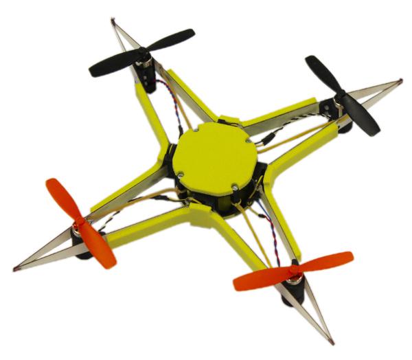 Crash-resistant quadcopter inspired by insect wings. Credit: EPFL 