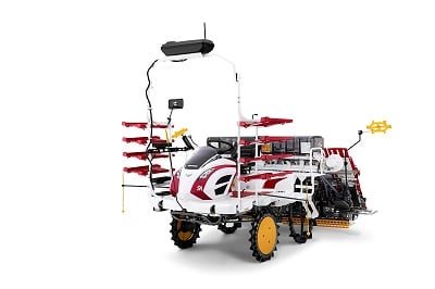 The vehicle uses self-driving and high-density seedling technology. Source: Yanmar Agri Corporation