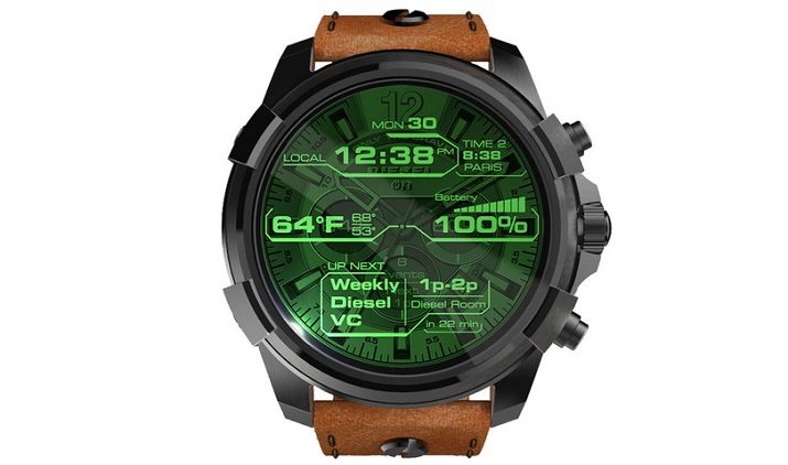 The Diesel will introduce its first touchscreen smartwatch in five sizes in the holiday season. Source: Fossil  