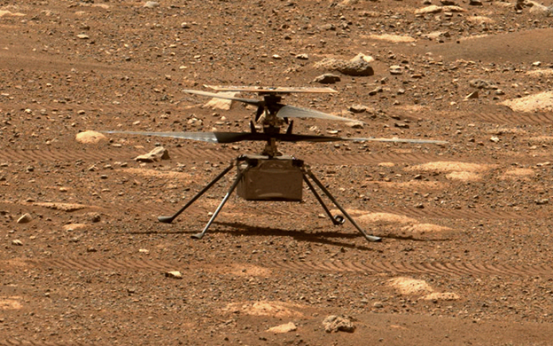 Figure 1: The Ingenuity helicopter, the first machine aerial vehicle to fly on a planet outside of Earth, was precisely engineered to withstand extreme conditions and pioneer a new series of flights upon Mars. Source: Murata Manufacturing Company
