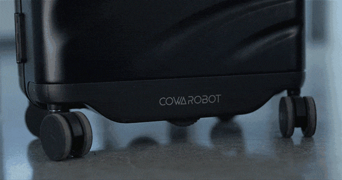 A robotic suitcase that follows travelers. Source: Rover Technology