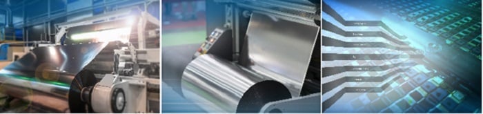 Figure 1. Sensors are used in all important process stages of battery production, solving various measurement tasks for machine monitoring, thickness control and quality assurance. Source: Micro-Epsilon