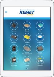 KEMET&rsquo;s electronic components app runs on Android platforms. (Image courtesy of KEMET)