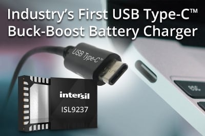 Intersil ISL9237 buck-boost charger (Image courtesy of Intersil).