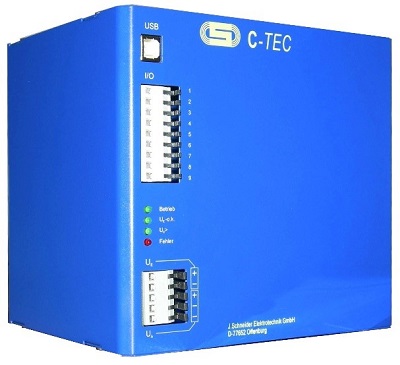 Figure 2. The DC UPS of the C-TEC 2408 series is equipped with integrated ultracapacitors for accumulating energy. Source: Altech
