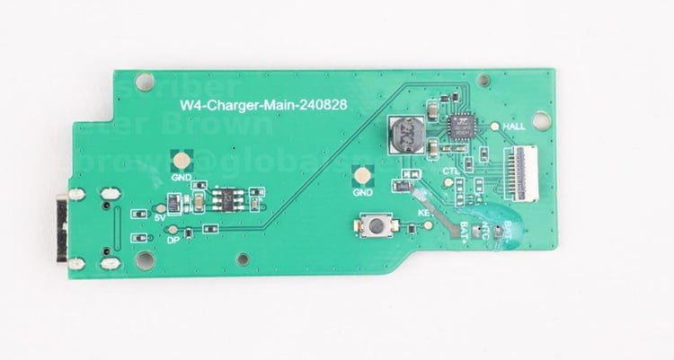 The main board of the charging case found inside the Timekettle W4 Pro earbuds. Source TechInsights