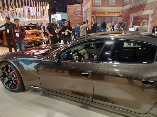 The vehicle with MQA's audio technology on the CES show floor. Source: MQA