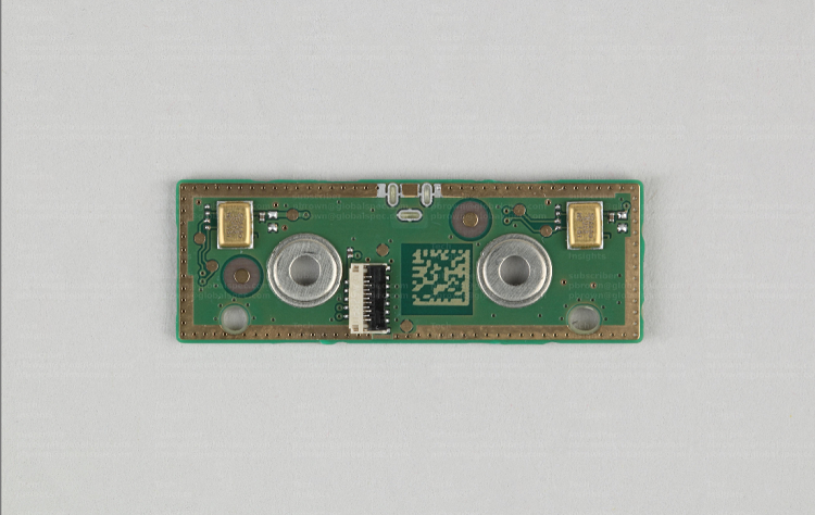 The microphone board includes the MEMS devices needed to communicate with the Alexa powered device as well as communicate with others. Source: TechInsights  
