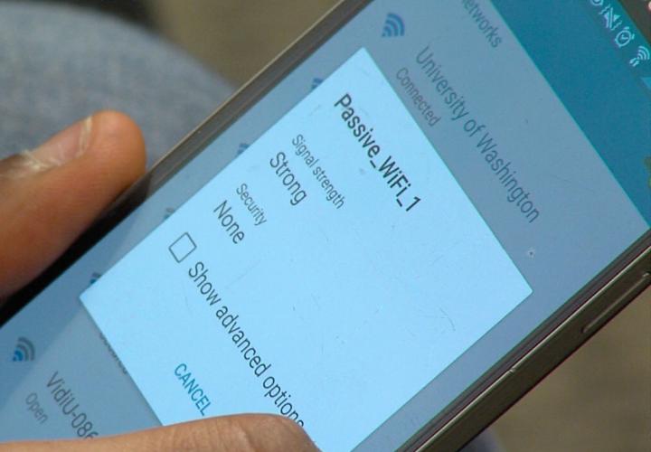 University of Washington computer scientists and electrical engineers have generated "passive" Wi-Fi transmissions that use 10,000 times less power than current methods. (Image Credit: University of Washington)